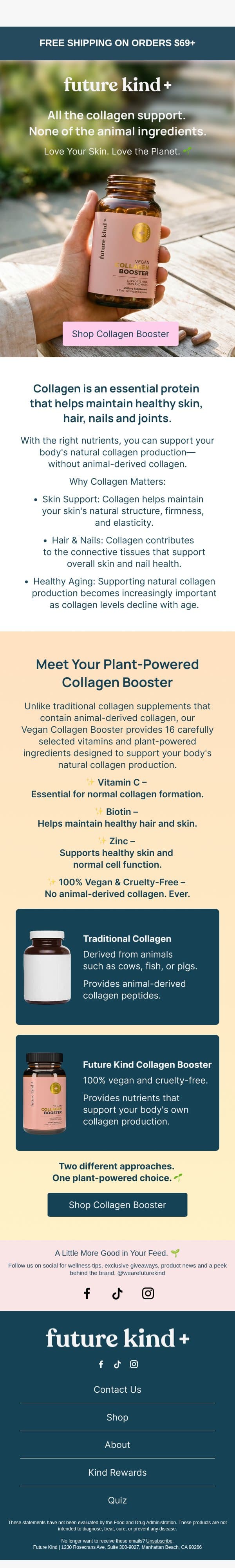 The Collagen Secret Nobody Talks About email from Future Kind screenshot