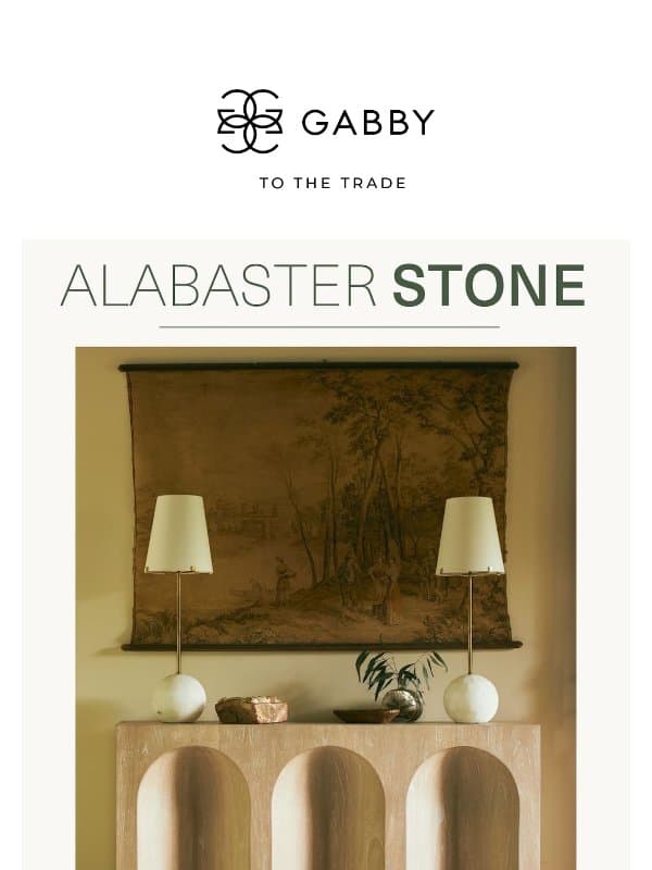 The Quiet Glow of Alabaster Stone email from Gabby