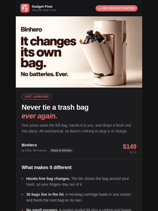 Just launched: the last trash can you’ll buy email from GadgetFlow