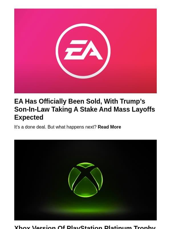 Major EA shakeup + the latest on GTA 6 email from GameSpot