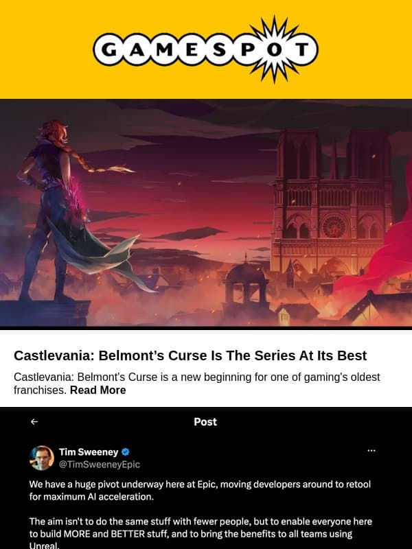 Castlevania's big return, GTA 6 PC rumors, and more 🎮 email from GameSpot