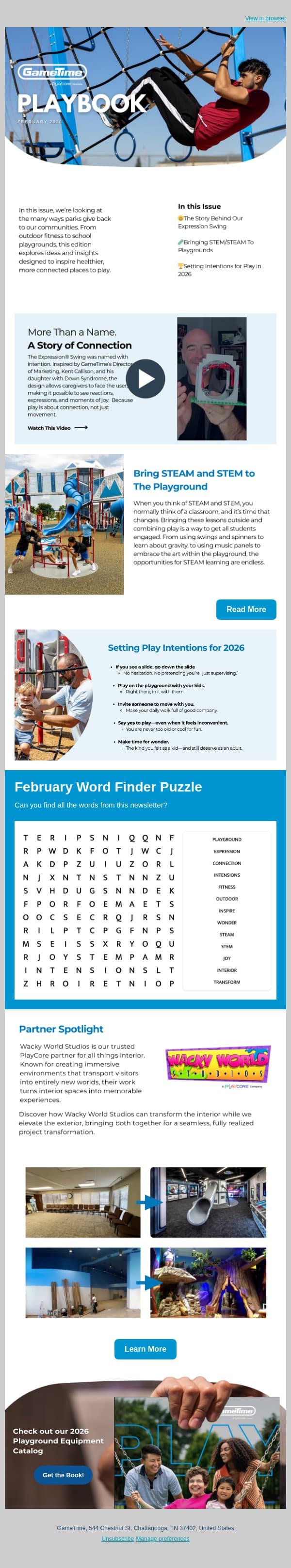 adam Here's Your GameTime Playbook for February email from GameTime screenshot