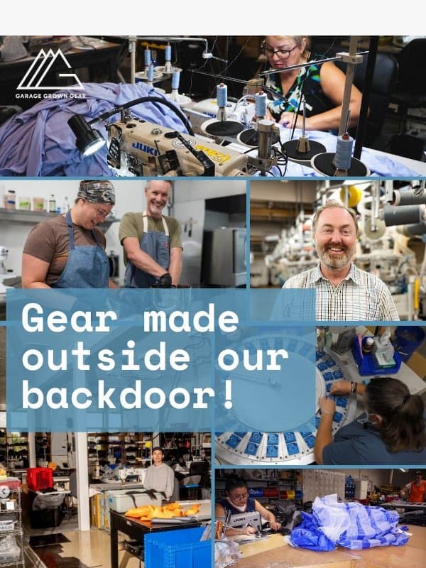 Why made in the U.S.A. is so important. email from Garage Grown Gear