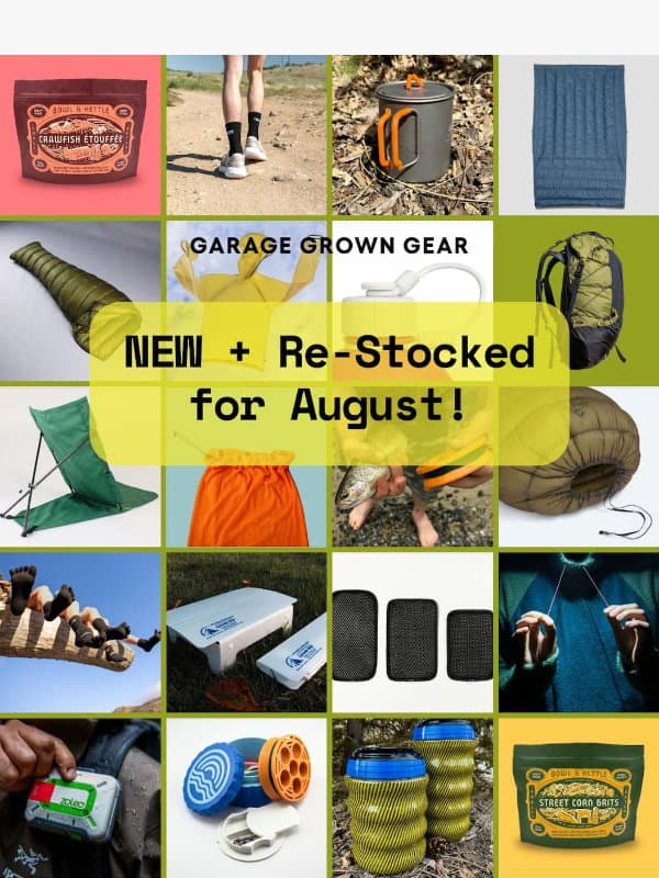 What's new @ GGG? email from Garage Grown Gear