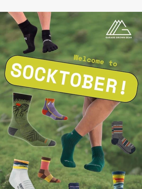 It's SOCKTOBER 🧦 email from Garage Grown Gear