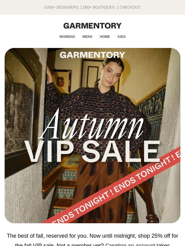 Good things come to those who sign in email from Garmentory