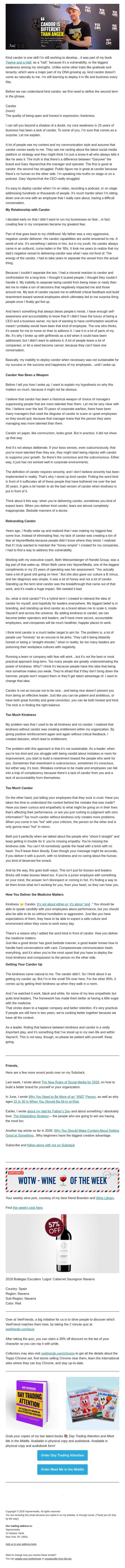 How Kind Candor Builds Culture email from Gary Vaynerchuk screenshot