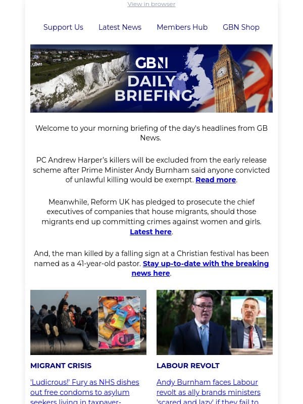 PC Harper's killers WILL stay behind bars as Burnham changes early release scheme email from GB News