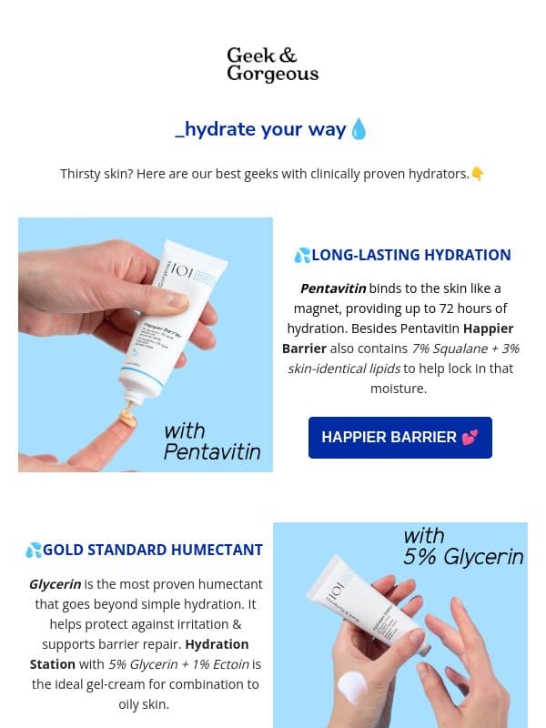 _5 Ways to Hydrate Your Skin ๐ email from Geek & Gorgeous