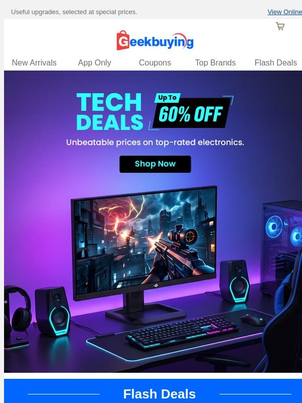 ⚡️ Upgrade Your Tech Setup With Top Picks email from GeekBuying