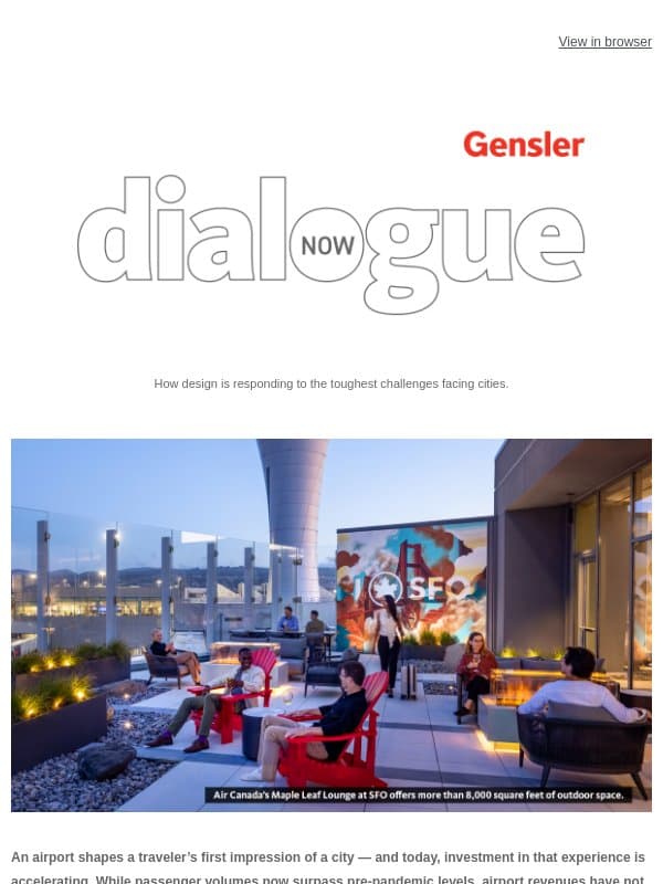 The New Economics of Airport Design email from Gensler