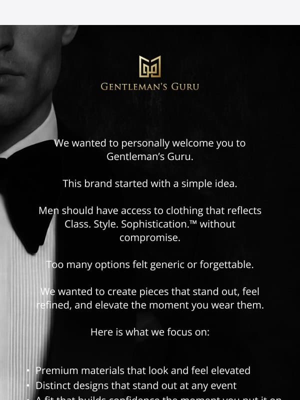 Why Gentlemen's Guru Was Founded ⚜️ email from Gentleman's Guru