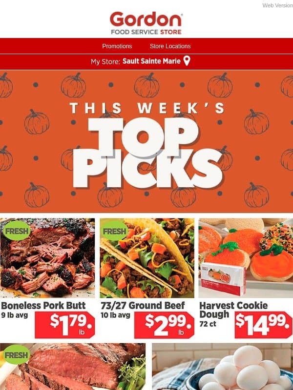 Halloween + Hot Deals = Spooky good Top Picks email from GFS Store