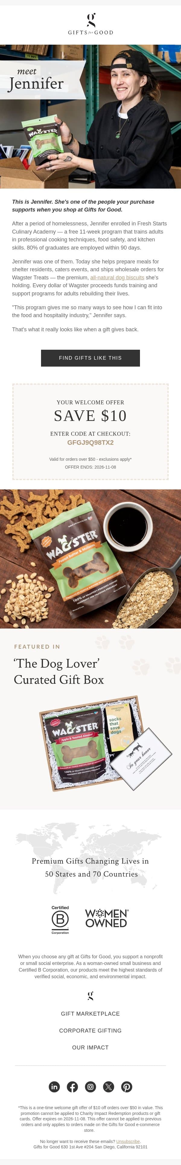 Empower Lives: Meet the Heart of Our Mission 💝 email from Gifts for Good screenshot