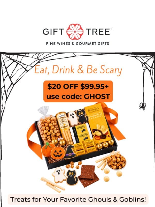All Treats, No Tricks—Take $20 Off 🎃 email from GiftTree