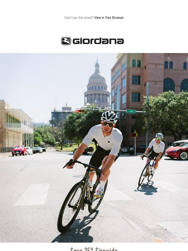 The Memorial Day Sale Is On! email from Giordana