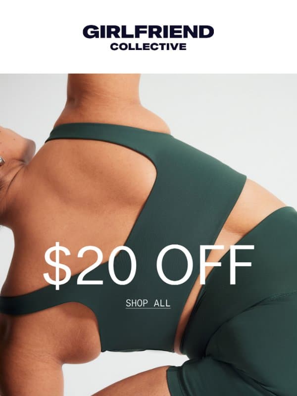 Your $20 Off is Inside email from Girlfriend Collective