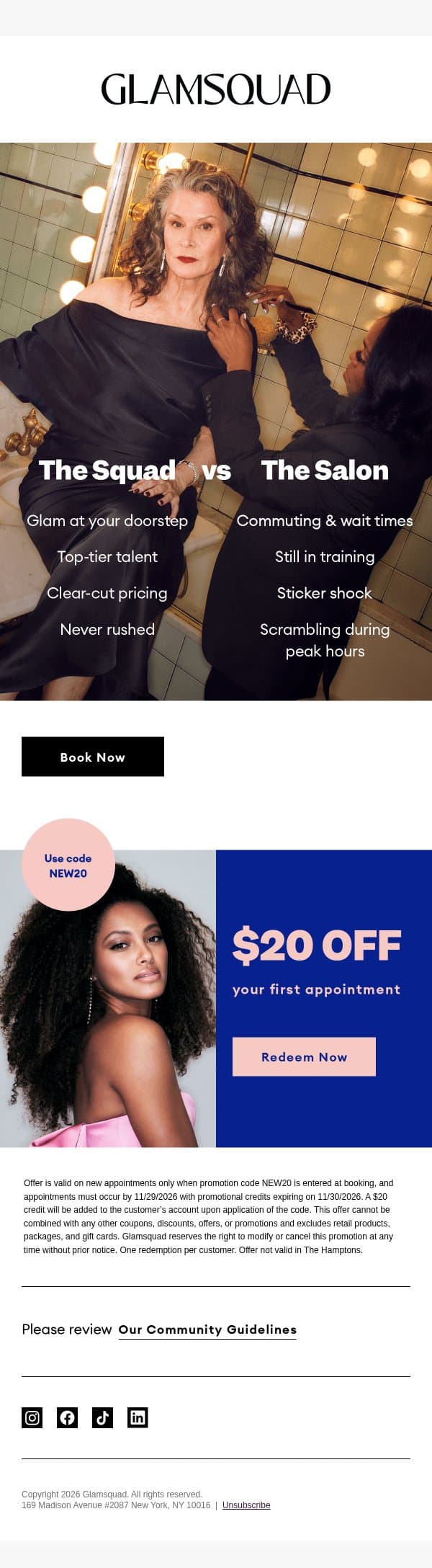 Salon who? email from GlamSquad screenshot