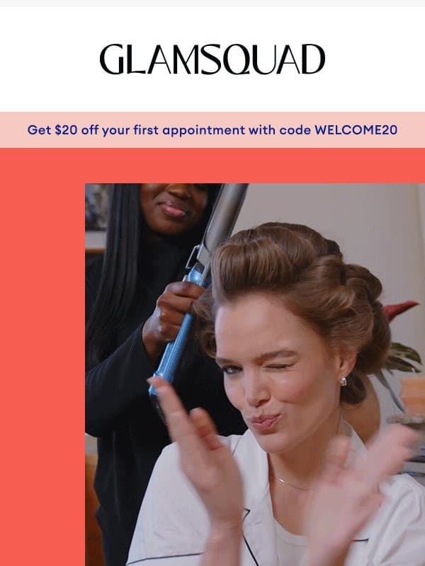 Not us blushing over these reviews email from GlamSquad