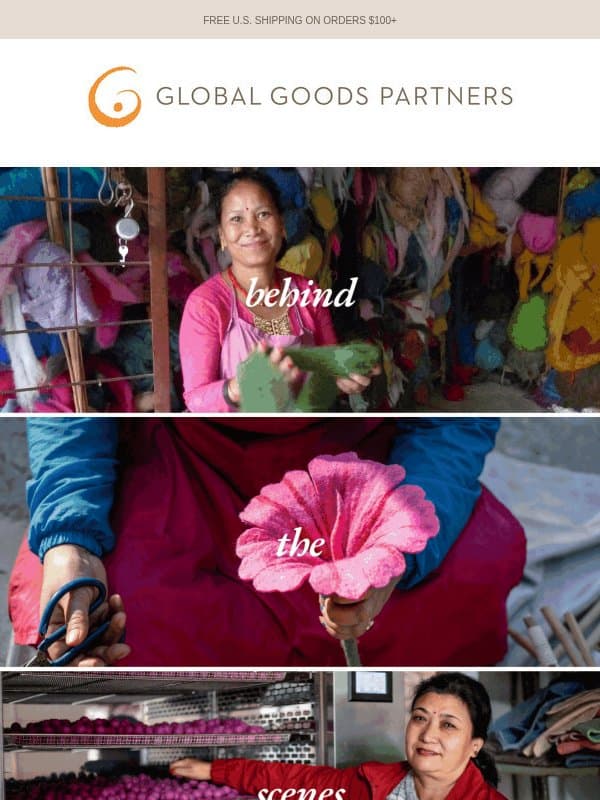 Behind The Scenes: Handmade Felt Flowers🌺 email from Global Goods Partners