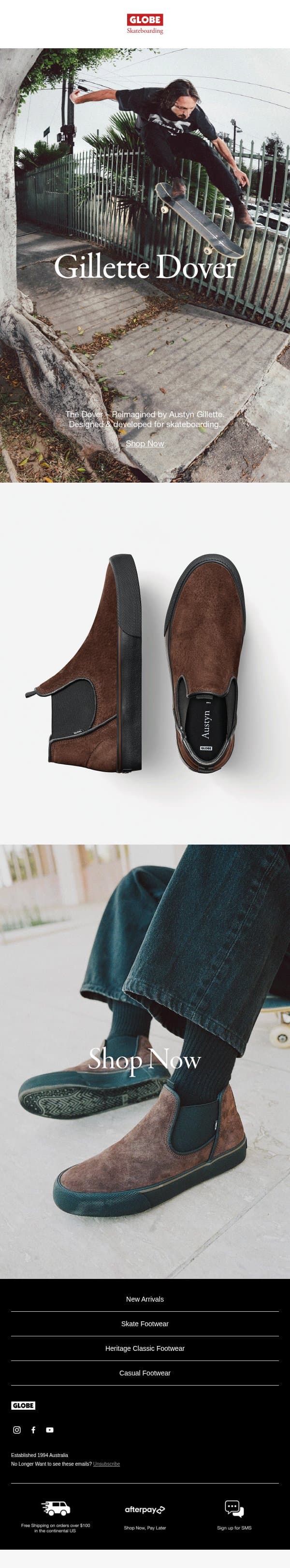 The Dover | Reimagined by Austyn email from Globe Brand screenshot