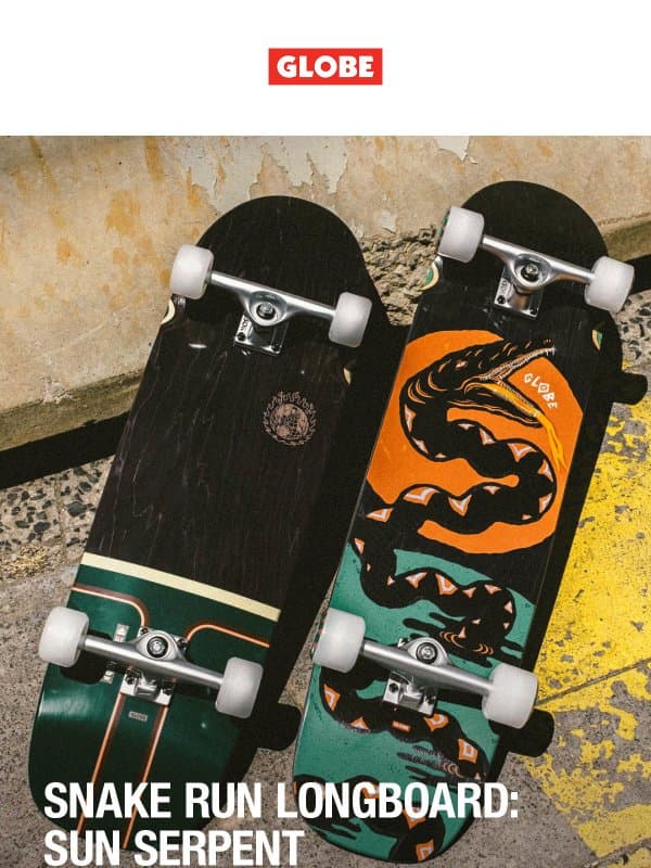 MEET THE SNAKE RUN | SUN SERPENT email from Globe Brand
