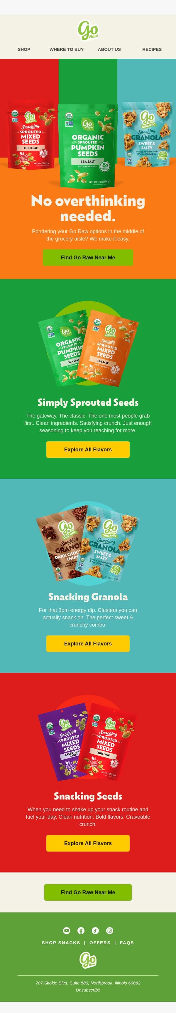 Start here 👉 email from Go Raw screenshot