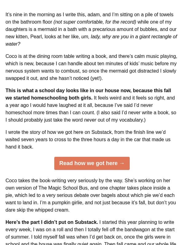 The finish line I handed back email from Goal Digger Podcast (Jenna Kutcher)