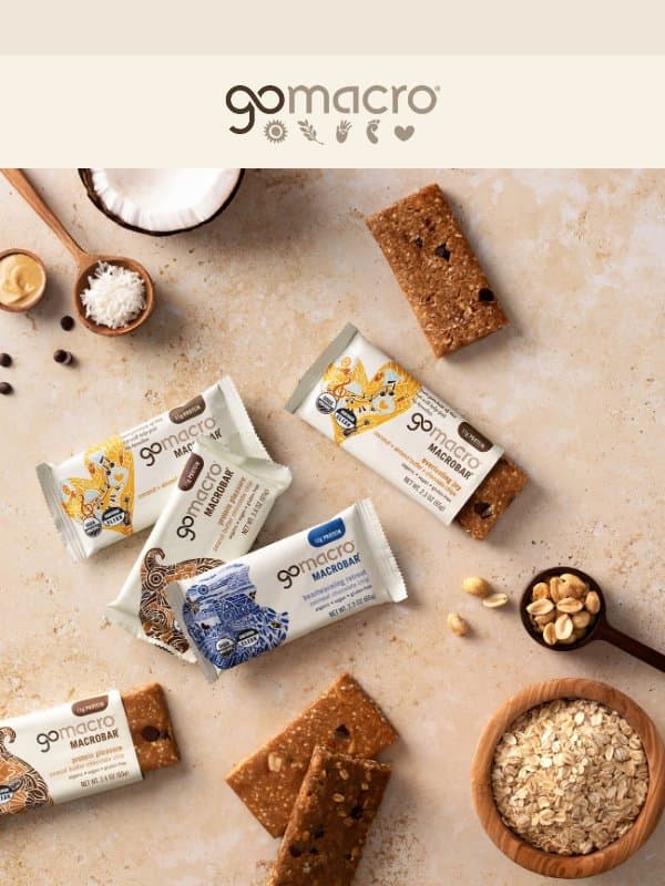 Enjoy 20% Off + Free Shipping! email from GoMacro