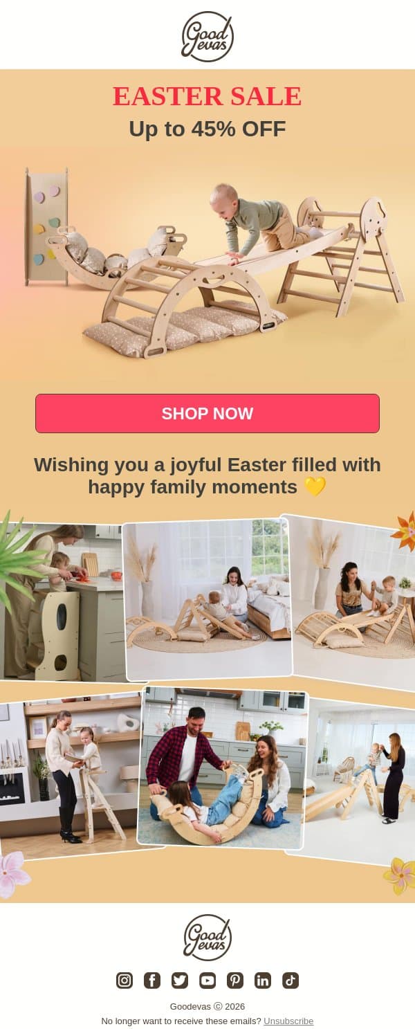 A little Easter surprise 🐣 email from Goodevas screenshot