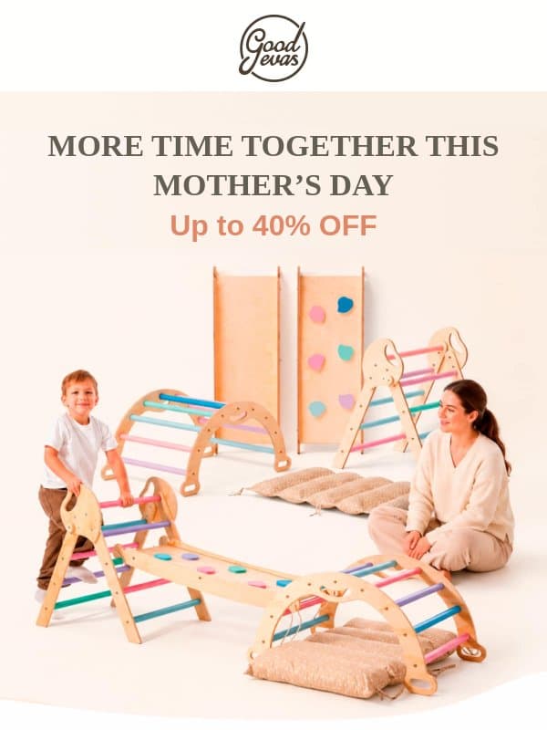 Mother’s Day Gifts — Up to 40% Off email from Goodevas