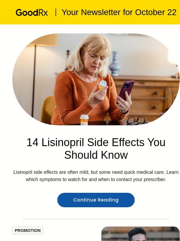 14 Lisinopril Side Effects You Should Know email from GoodRx Care