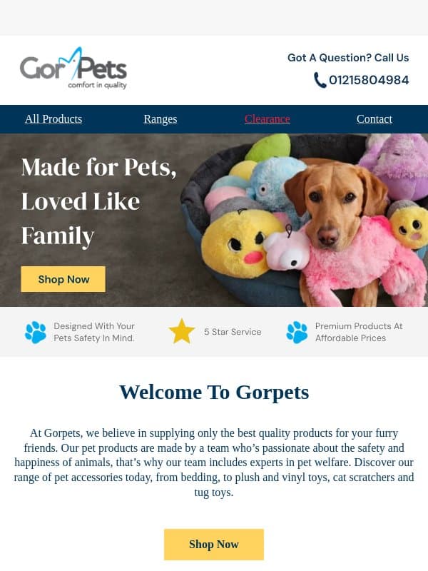 Welcome To Gorpets 🐾 email from Gor Pets