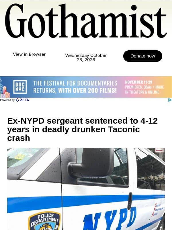 Ex-NYPD sergeant sentenced in deadly drunken Taconic crash email from Gothamist
