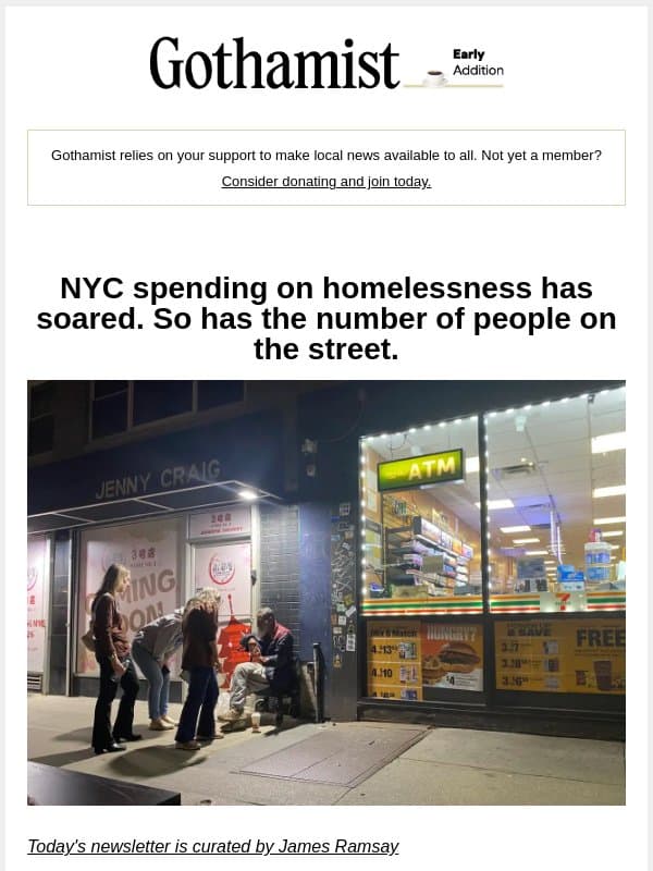 Street homelessness has soared despite outreach spending email from Gothamist