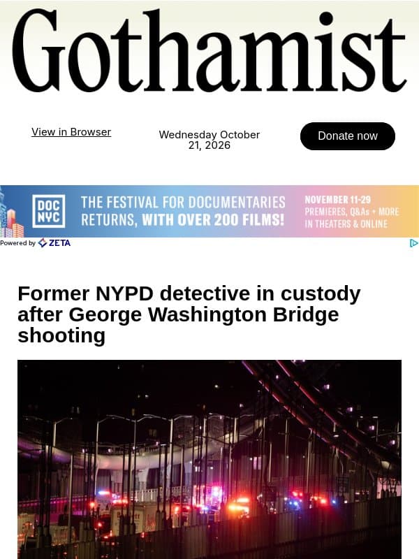 Ex-NYPD detective in custody after George Washington Bridge shooting email from Gothamist