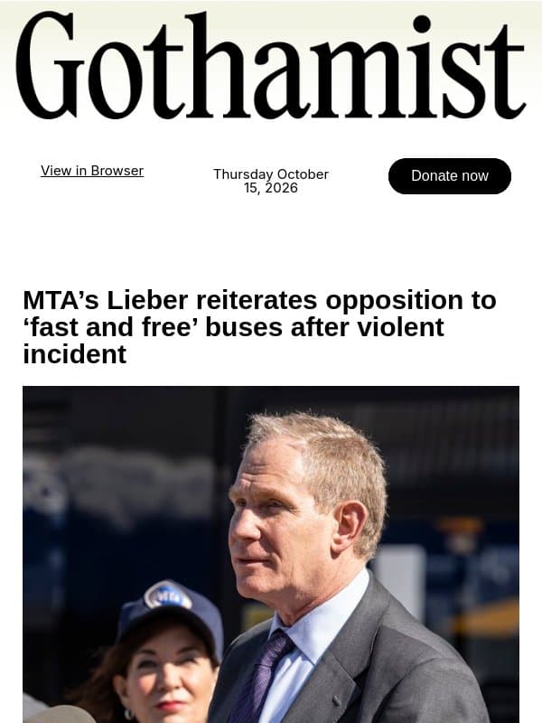 MTA Chair opposes ‘fast and free’ buses after violent incident email from Gothamist