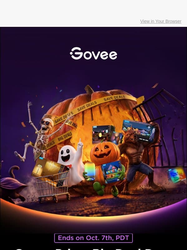 Last Chance: Up to 50% OFF Ends Tonight 🎃 email from Govee