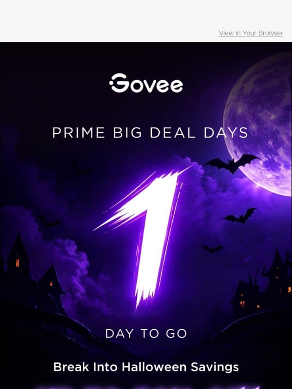 The Spookiest Deals Drop Tomorrow — Up to 50% OFF email from Govee