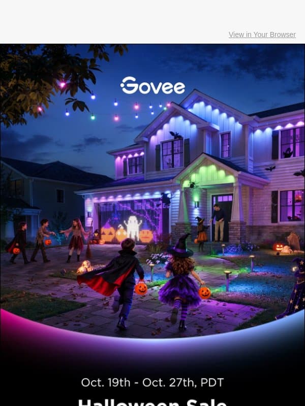 π A Spooktacular Halloween Treat Awaits! email from Govee