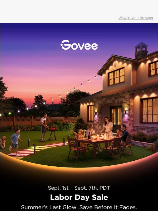 🔥Labor Day Deals Are Here — Up to 45% OFF email from Govee