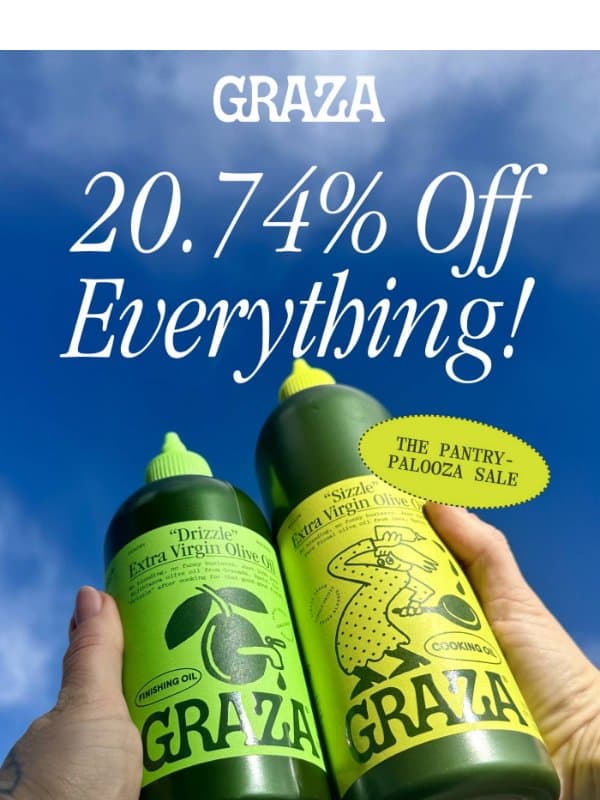 Stock up while it’s 20.74% off email from Graza