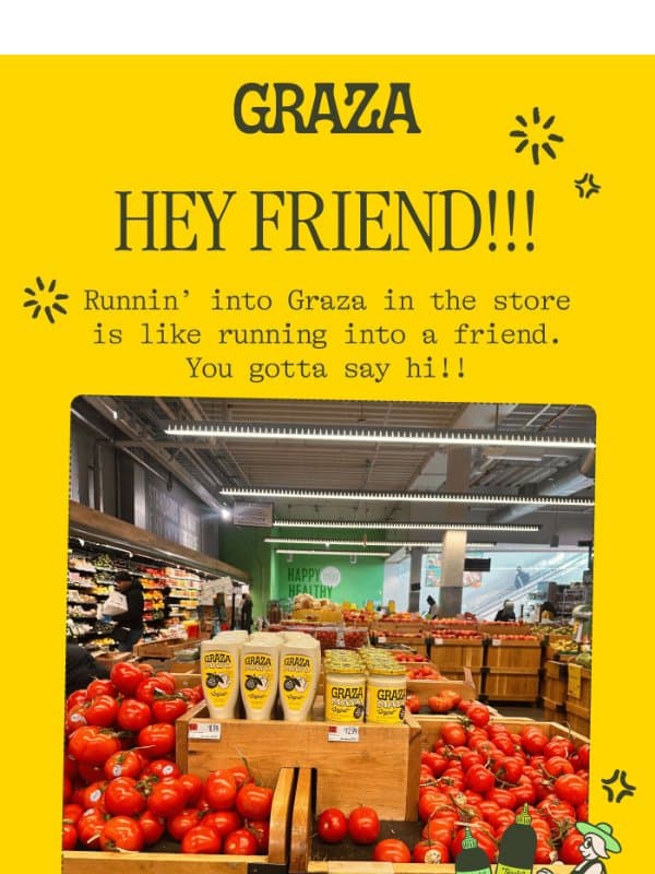 Grocery shopping = treasure hunt email from Graza