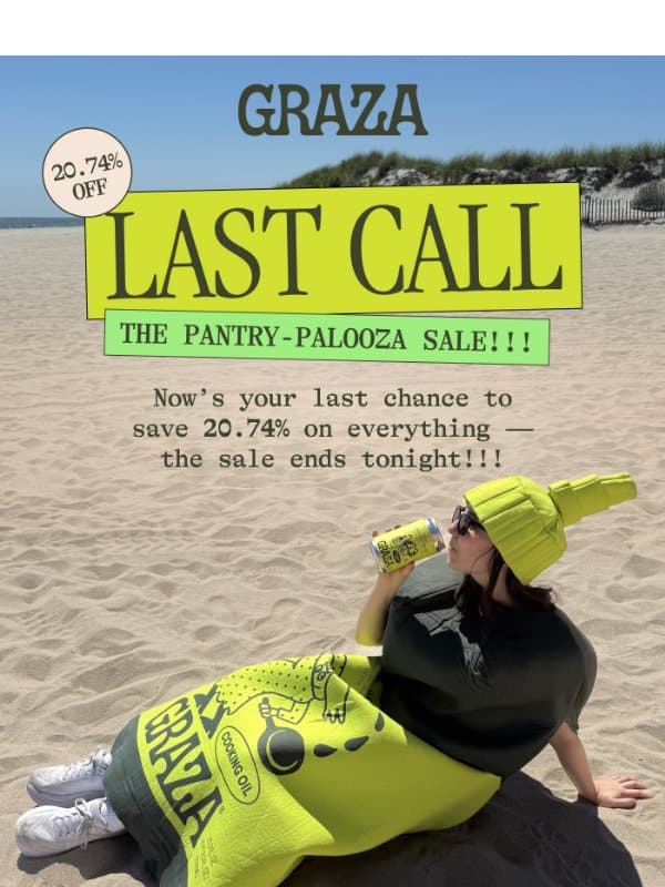 🫒🚨LAST CALL: 20.74% off email from Graza