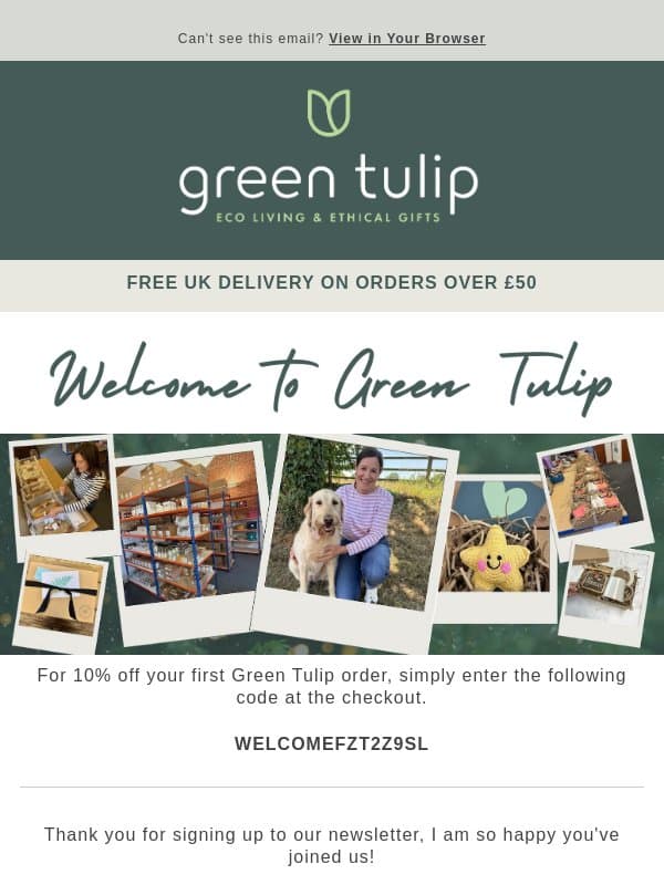 Welcome to Green Tulip email from Green Tulip