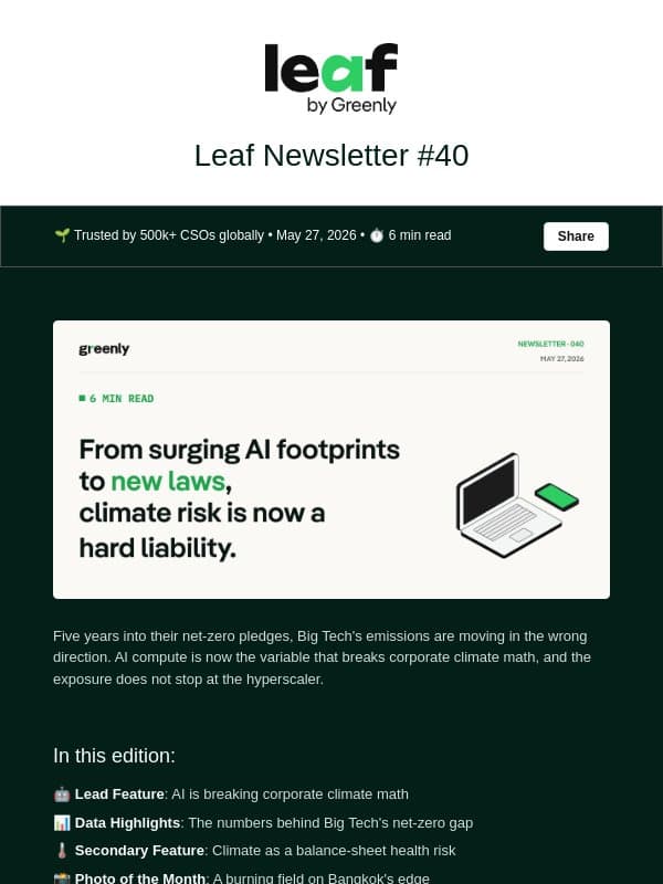 🌡️ Carbon is now a workforce cost, a legal risk, & a line item email from Greenly