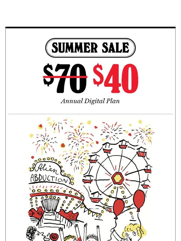 Summer Savings: $30 Off ‘New York’ email from Grub Street