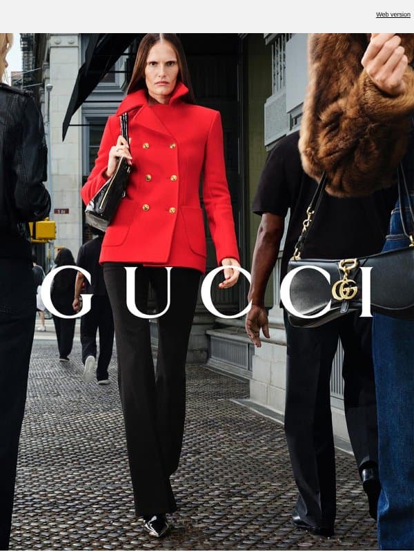 The GucciCore Wardrobe email from Gucci