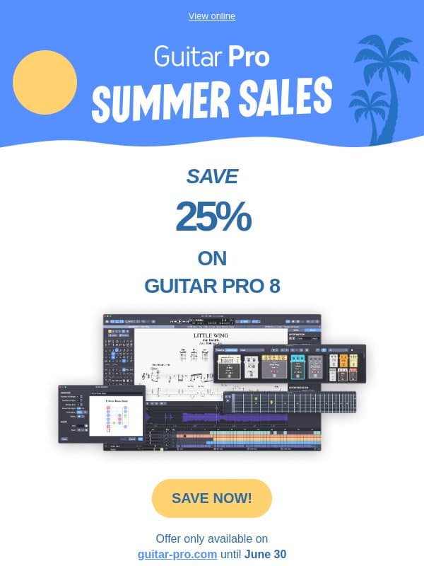 🎸 Save 25% on Guitar Pro 8 + exclusive bonus email from Guitar Pro