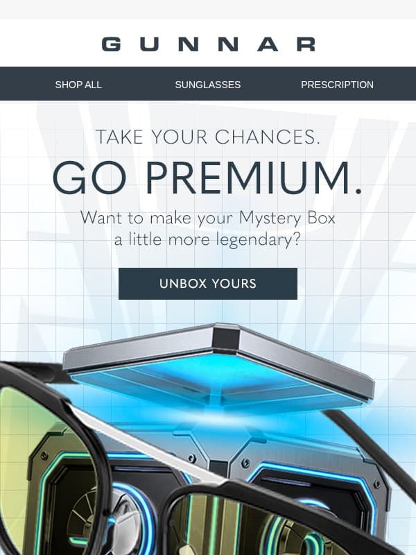 $50 Could Unbox Something Epic 👀 email from Gunnar Optiks